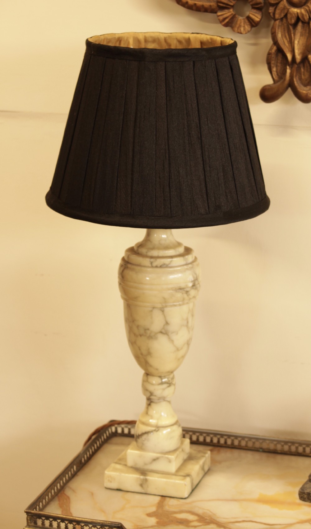 A Carrara Marble Table Lamp 