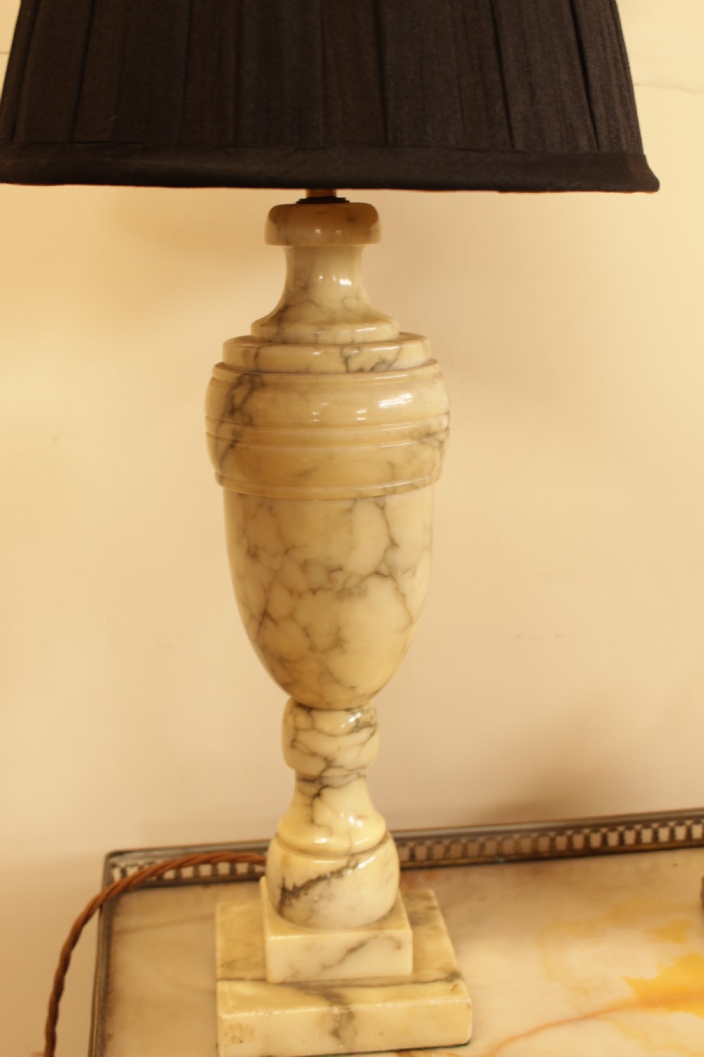 A Carrara Marble Table Lamp  View II