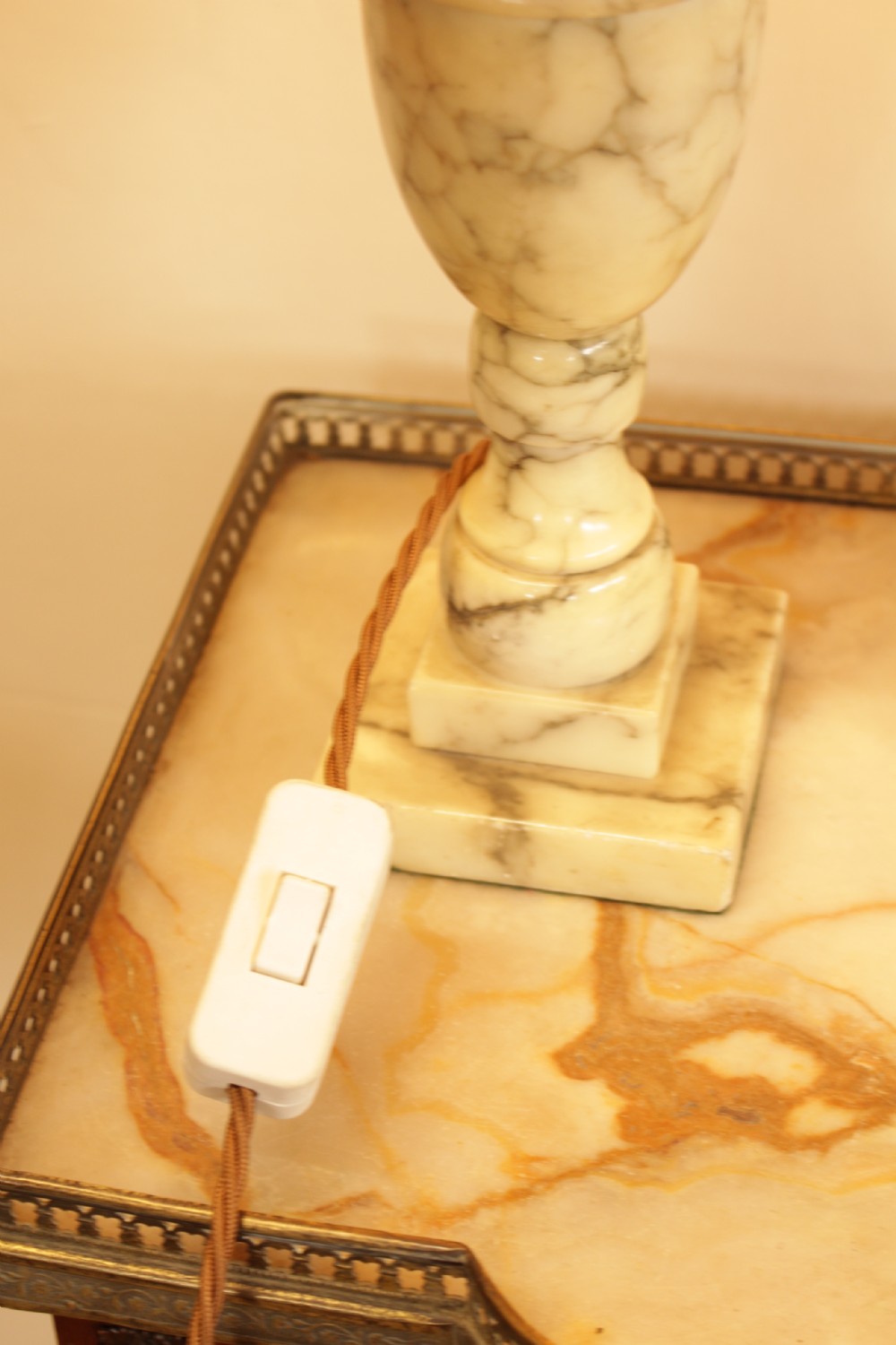 A Carrara Marble Table Lamp  View IV