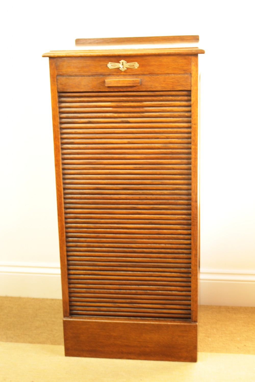A Oak Tambour Filling Cabinet View III
