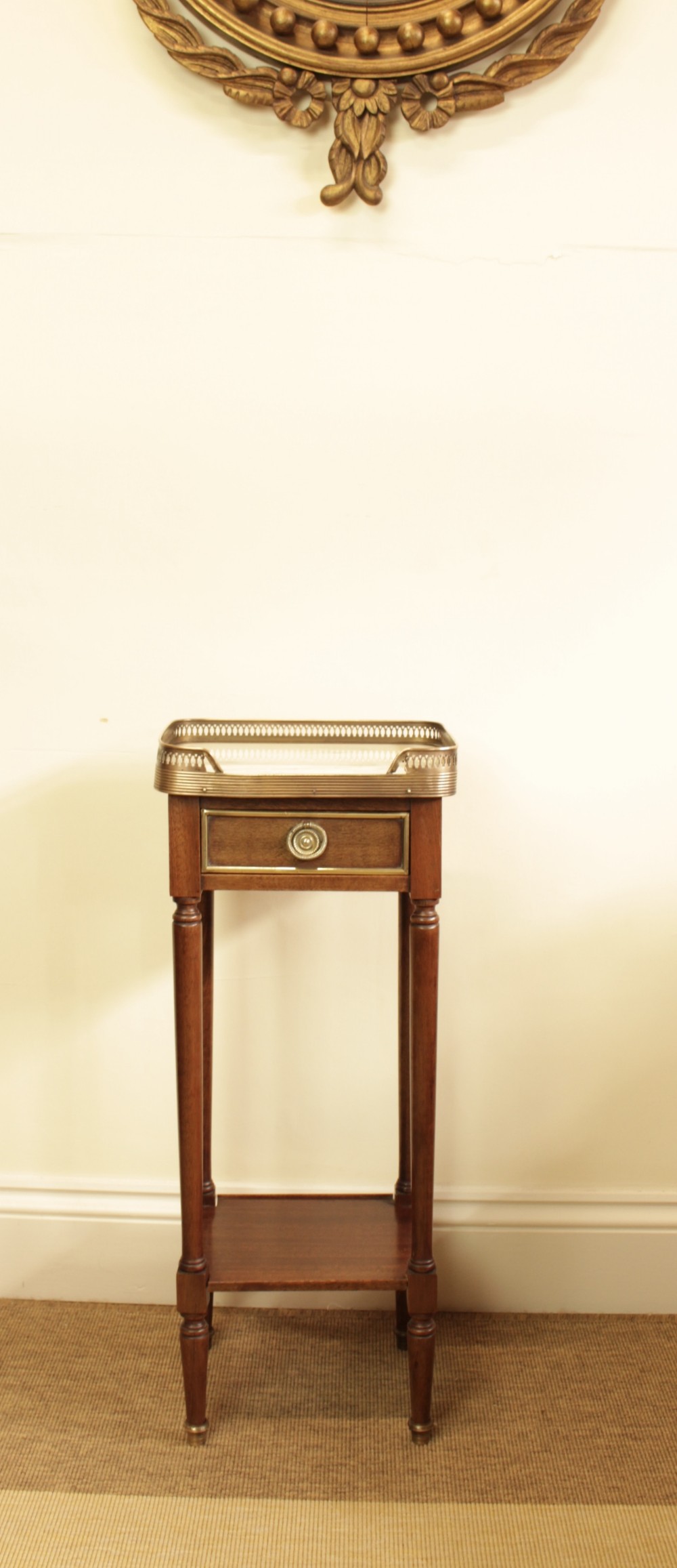 A French Marble Top Side Table 