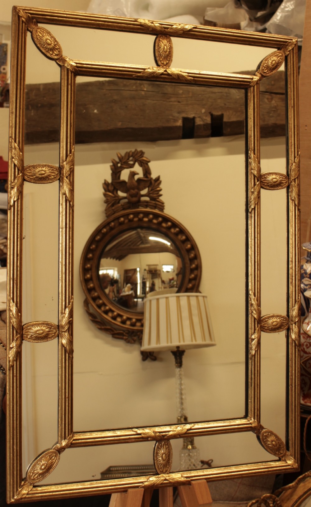 A Gilt Marginal Mirror Adam Style 