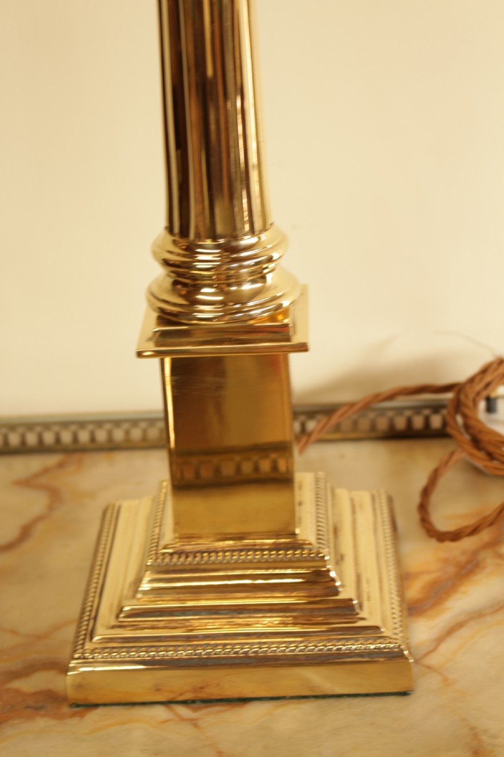 A Brass Corinthian Colunm table Lamp  View IV
