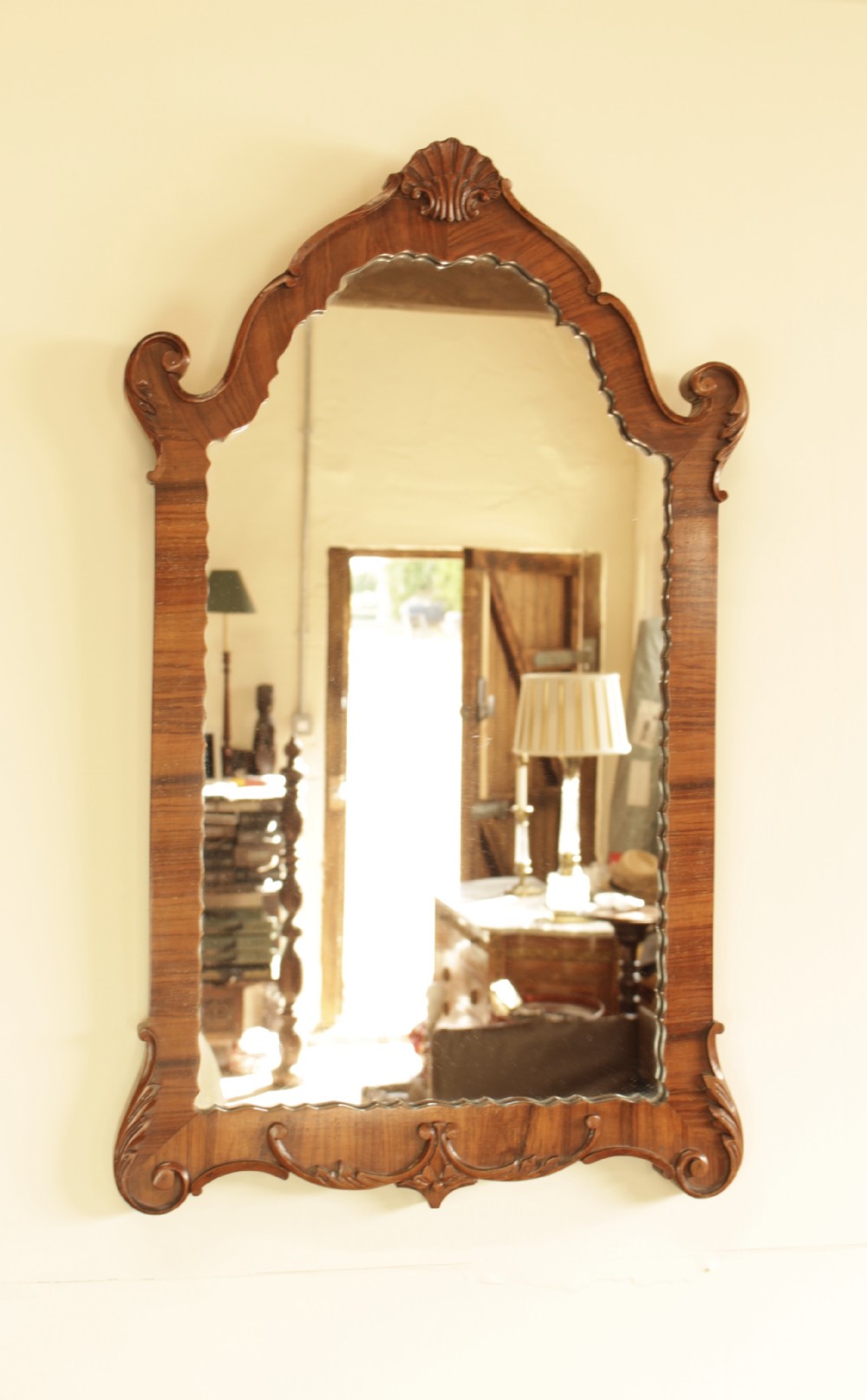 A Rosewood Shield Mirror 