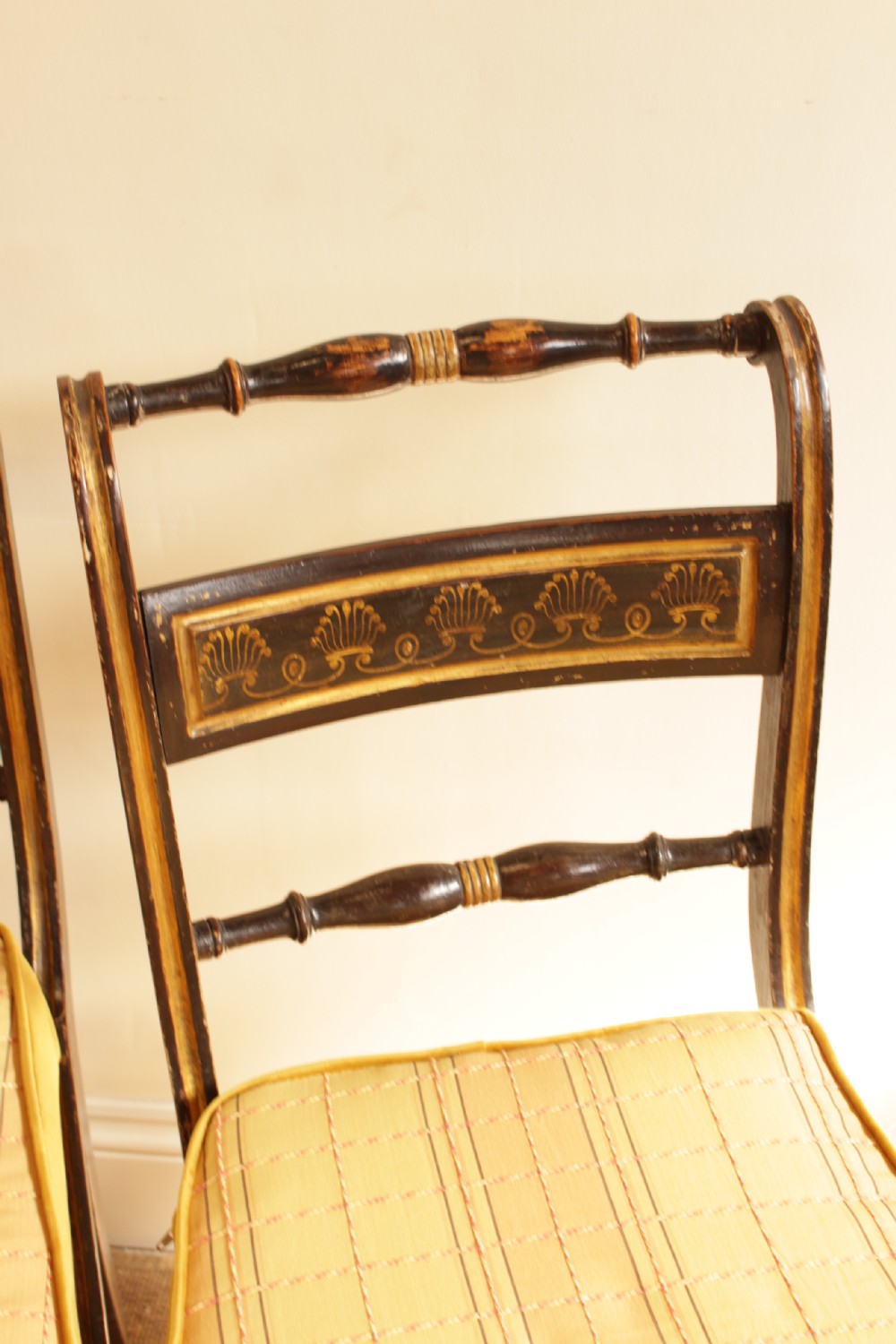A Pair Of Regency Painted & Gilt Chairs  View VI