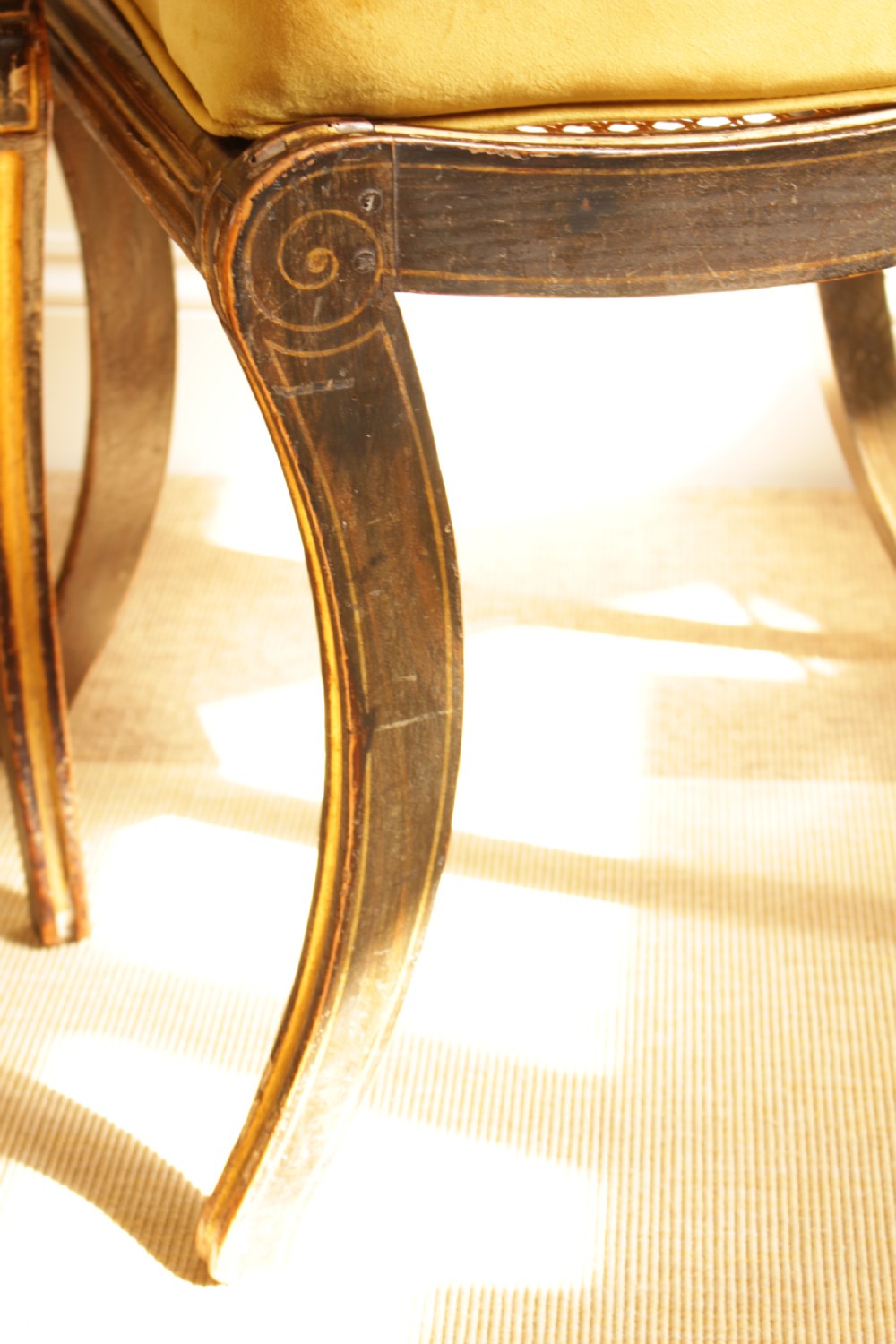 A Pair Of Regency Painted & Gilt Chairs  View VII