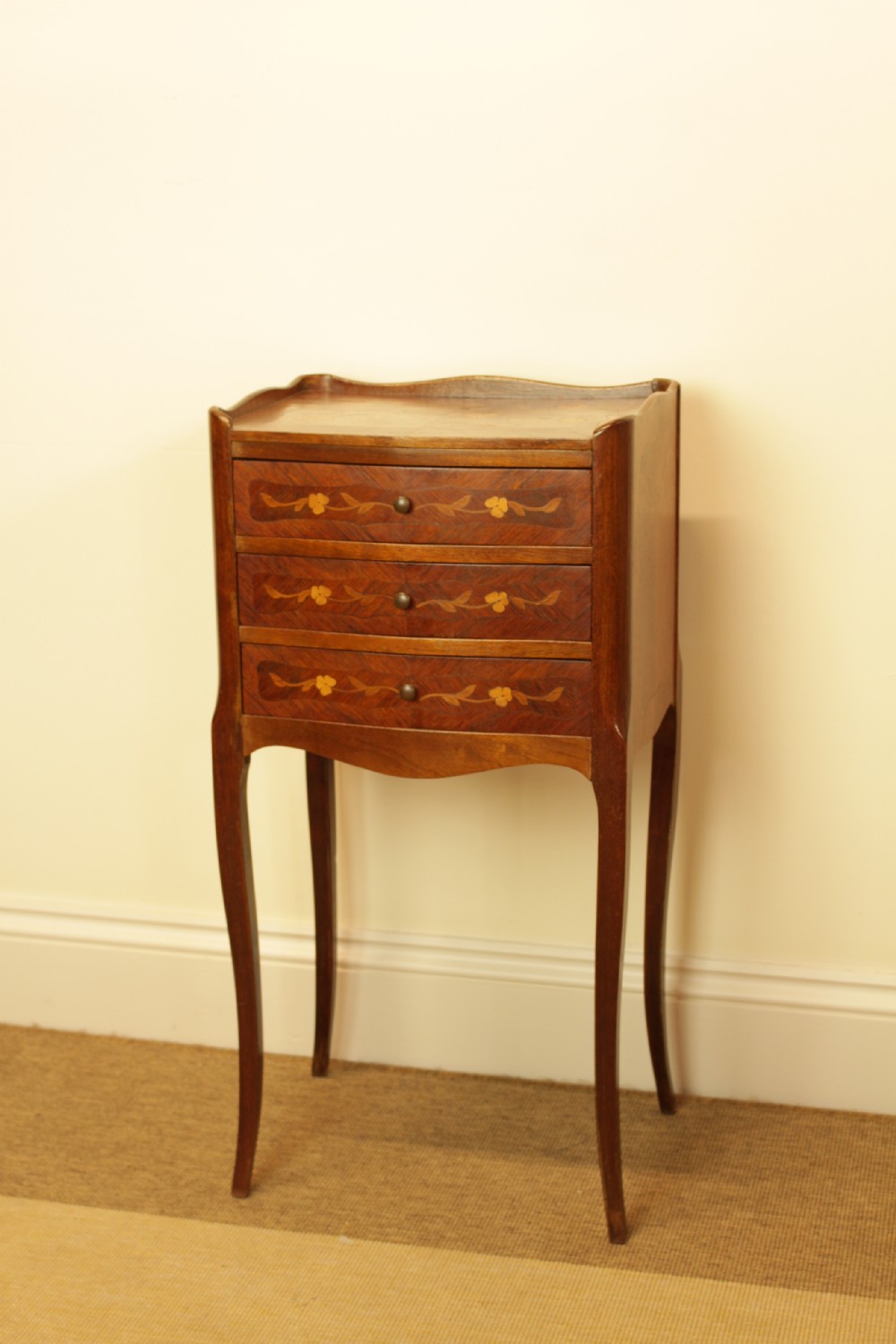 A  French Walnut Marquetry Side Table  View II