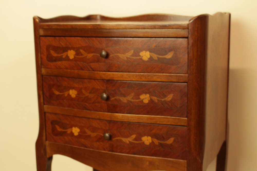 A  French Walnut Marquetry Side Table  View III