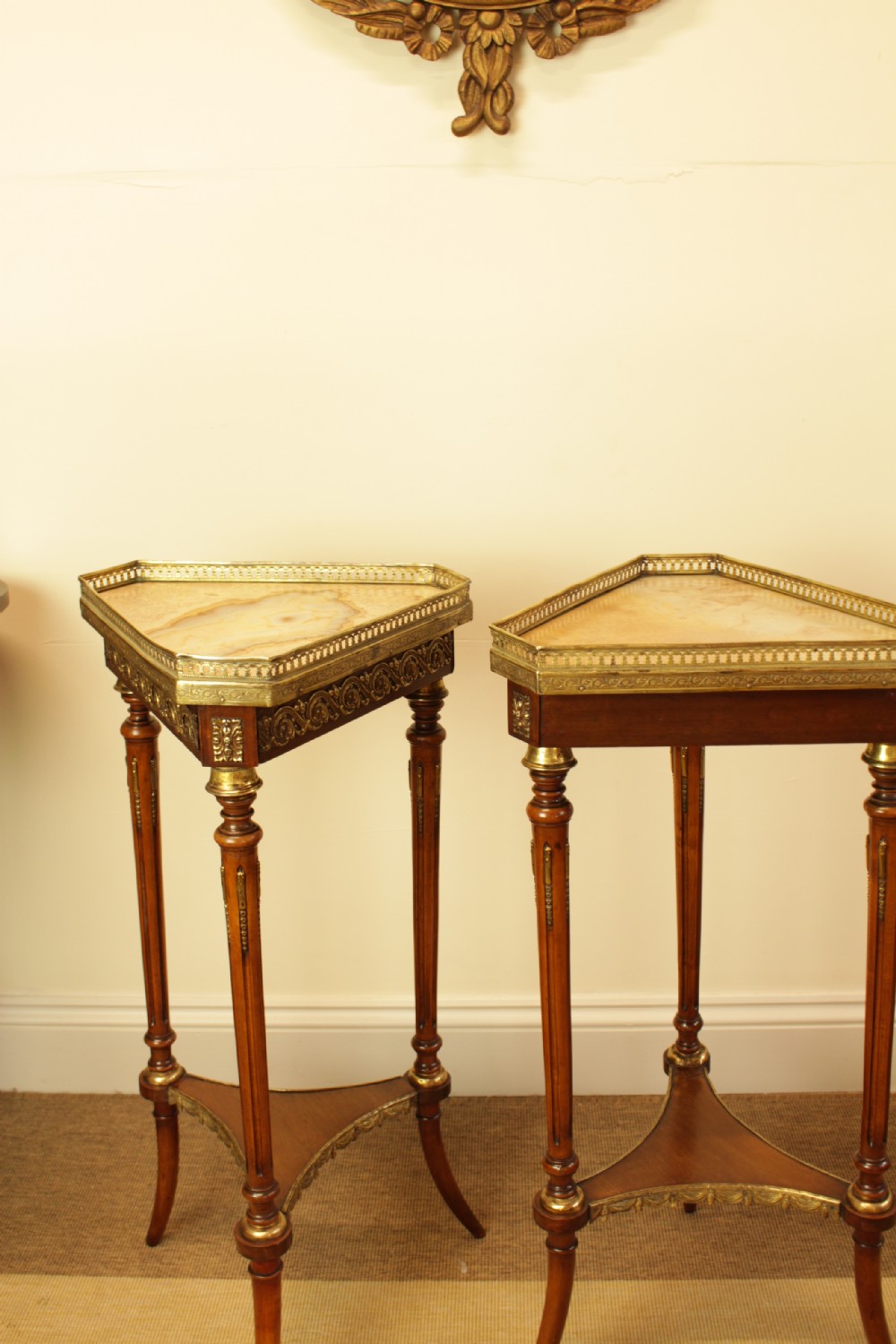 A Pair Of French Marble Top Stands  View V