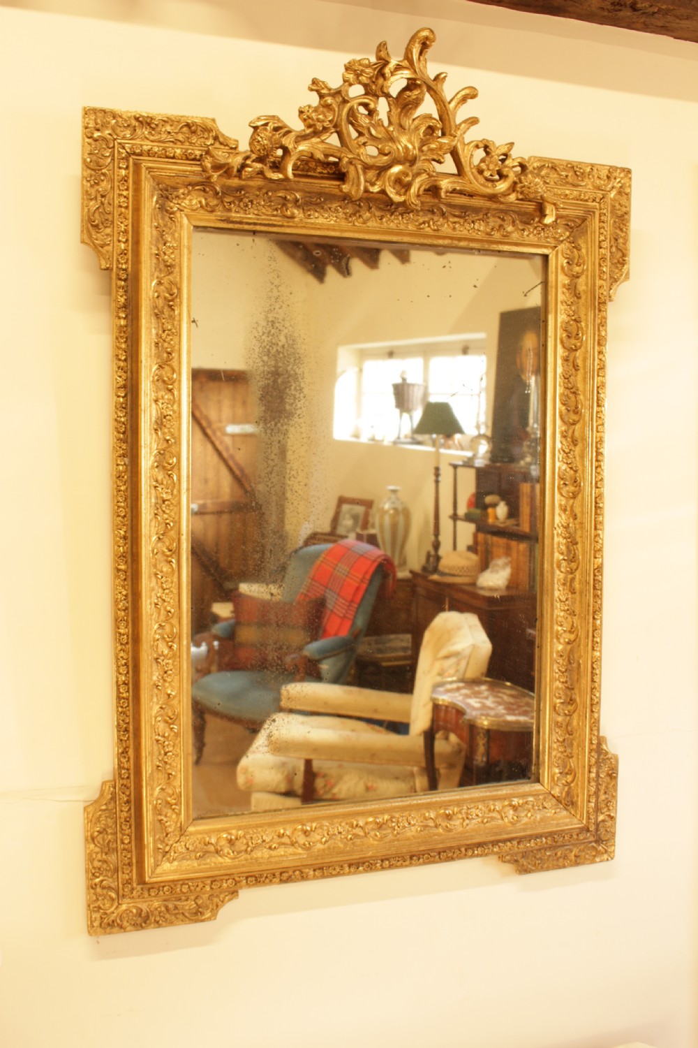 19th Century French Gilt Mirror View IX