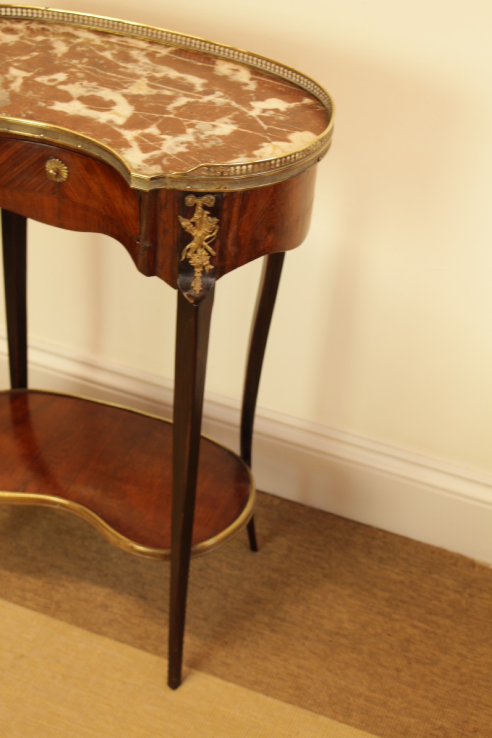 A 19th C. French Rosewood Kidney Shape Side Table  View VII