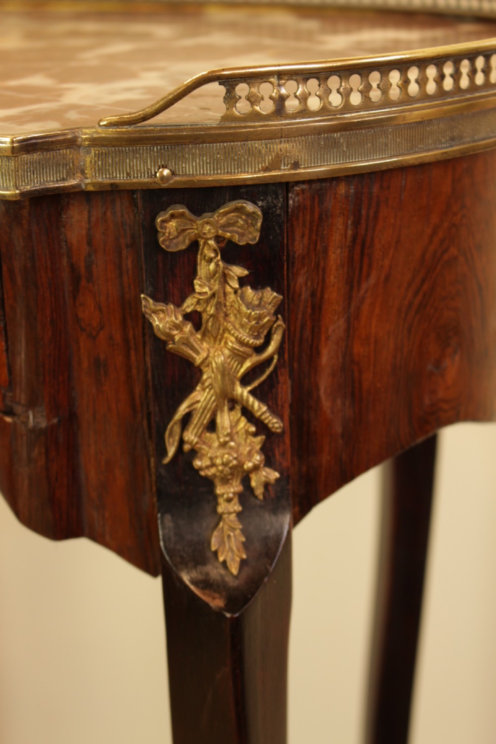 A 19th C. French Rosewood Kidney Shape Side Table  View IX