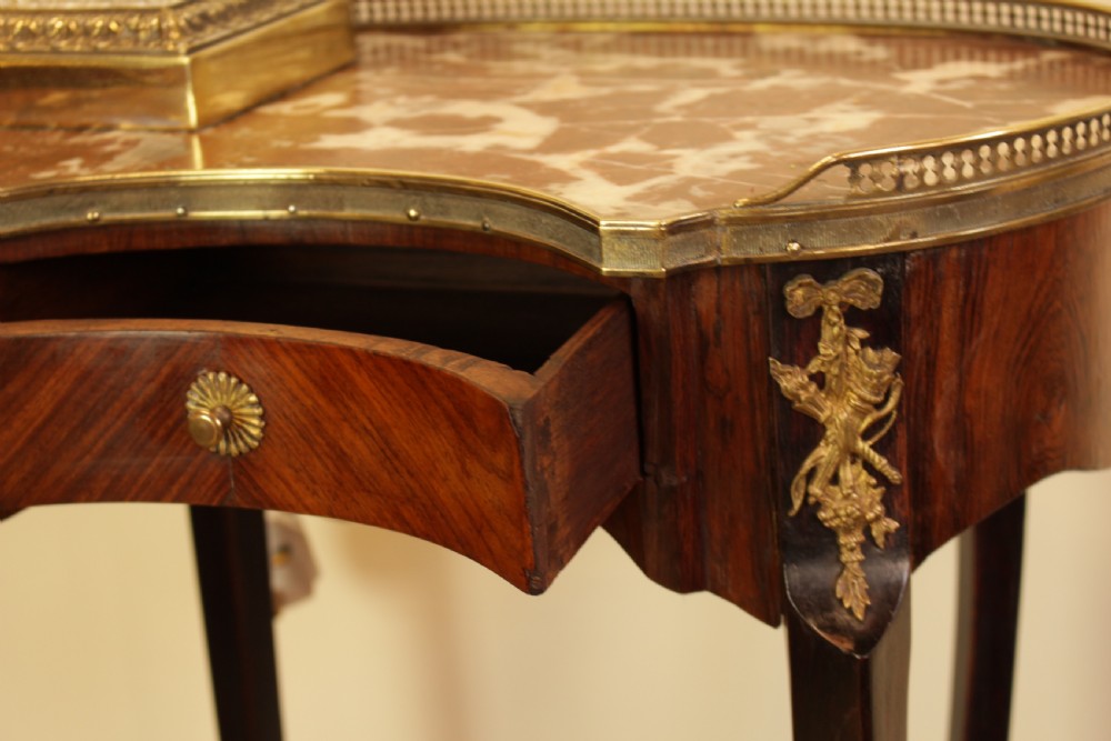 A 19th C. French Rosewood Kidney Shape Side Table  View X