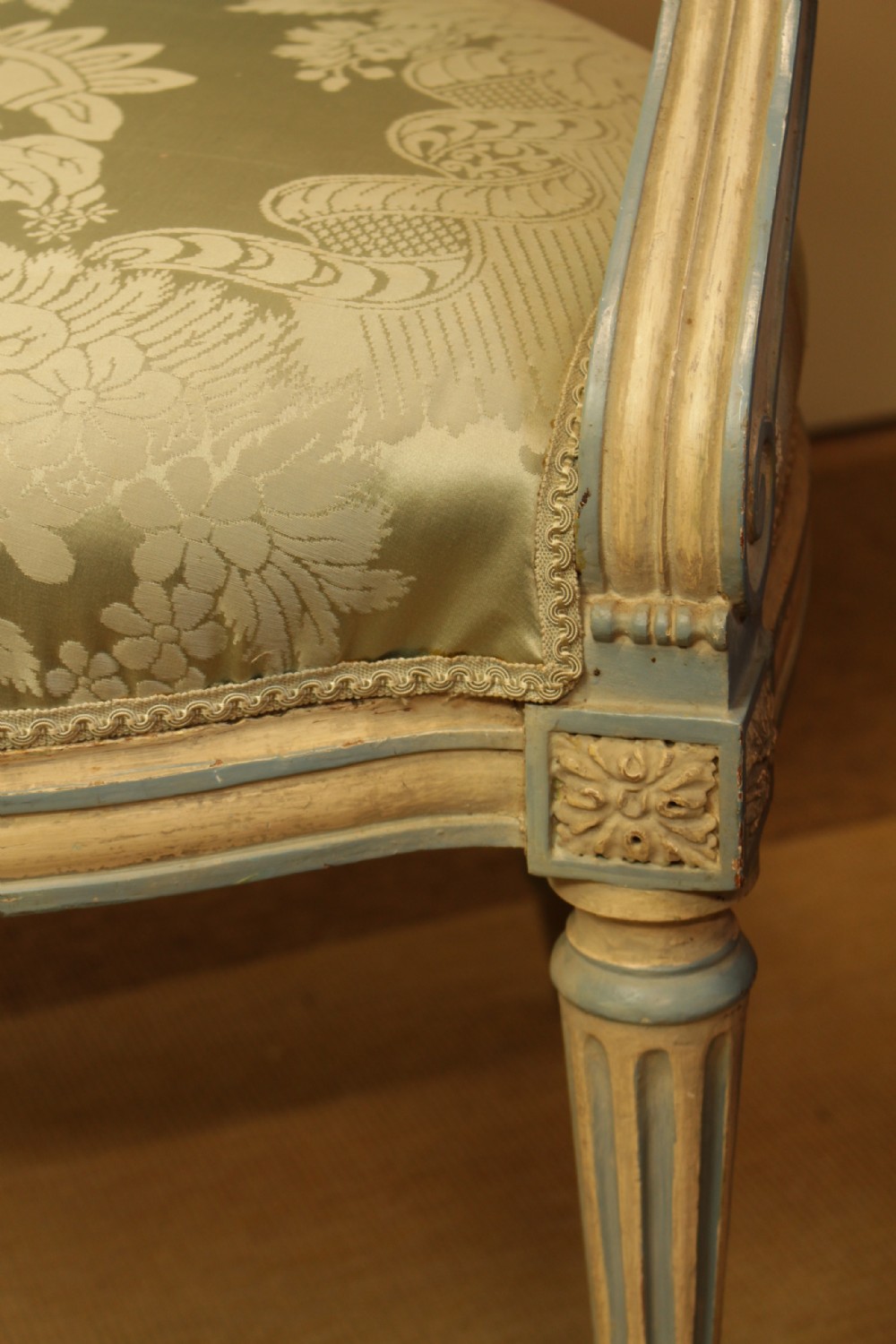 A Pair Of French Painted 19th C. Chairs  View X