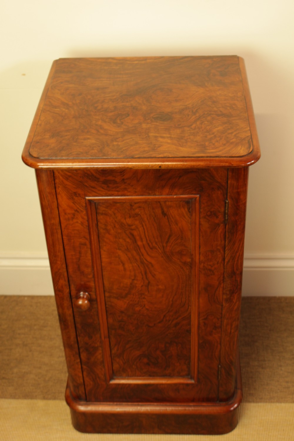 A Burr Walnut Bedside  Cabinet  View III