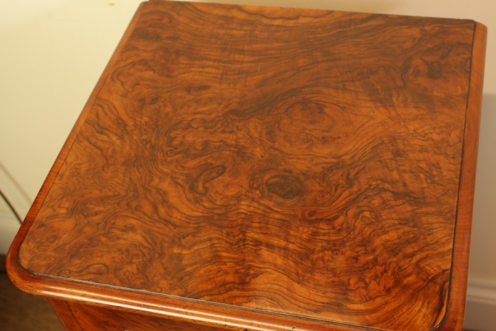 A Burr Walnut Bedside  Cabinet  View V
