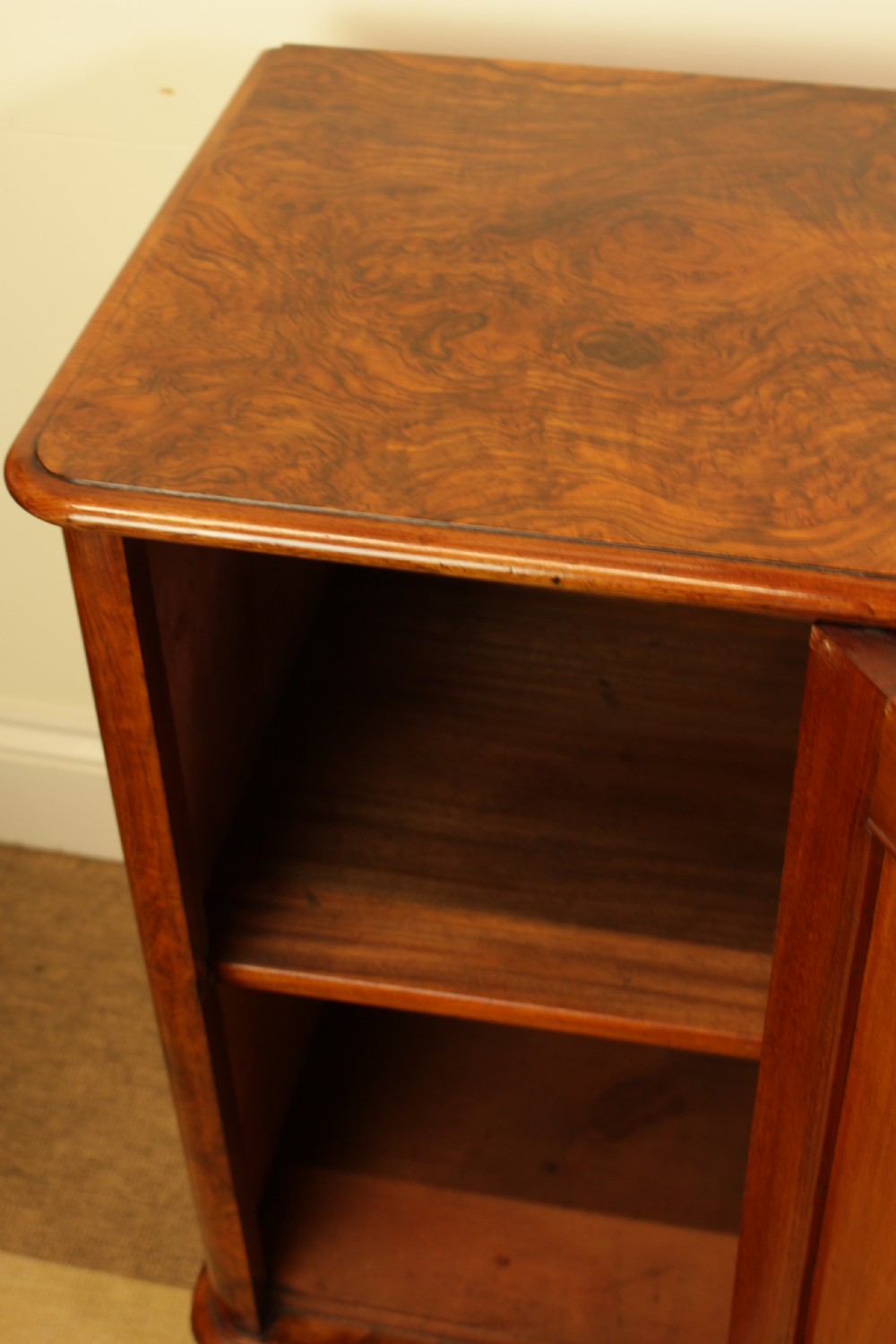 A Burr Walnut Bedside  Cabinet  View VI