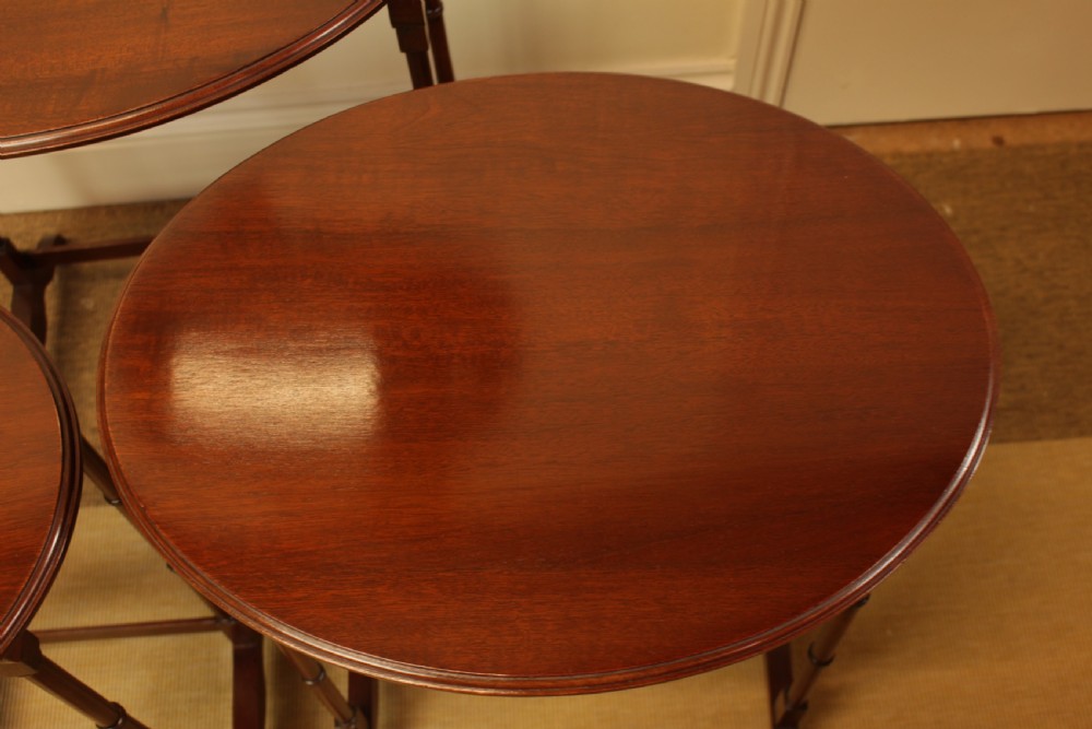 A Set Of Three Mahogany Nest Of Tables View III
