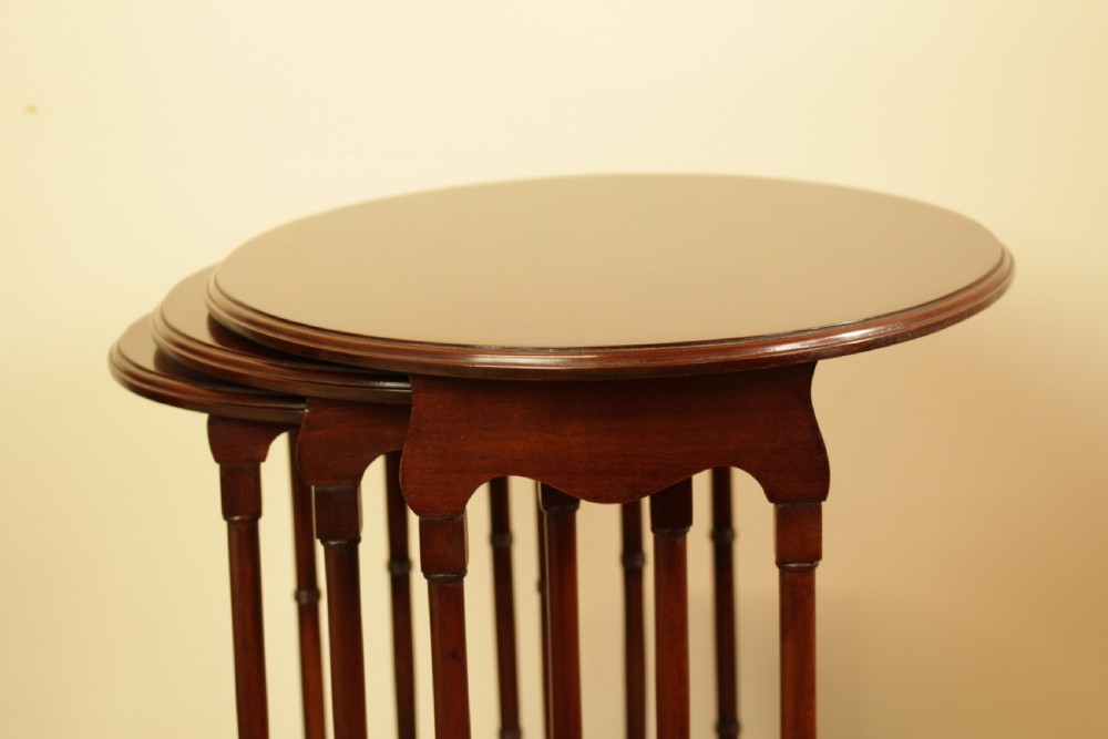 A Set Of Three Mahogany Nest Of Tables View IX