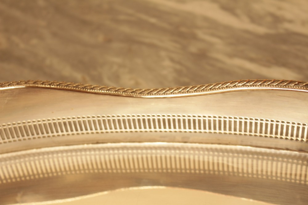 A Large Silver Plated Gallery Tray   View VII