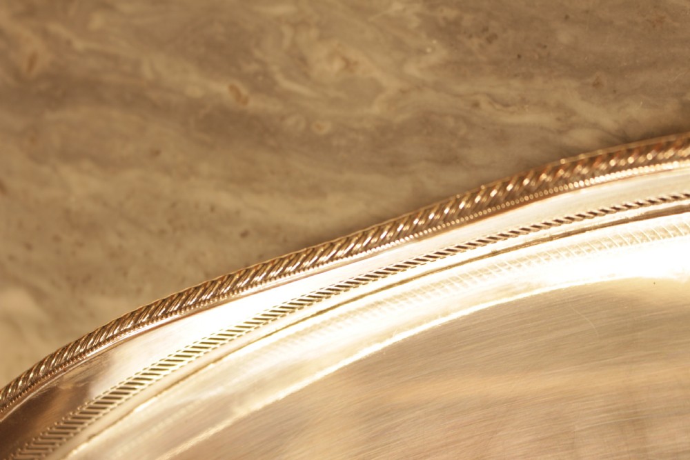 A Large Silver Plated Gallery Tray   View VIII