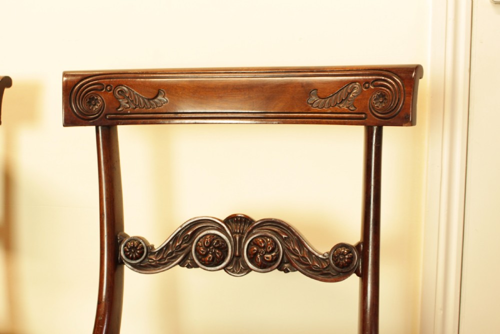 Set Of Four Regency Period Mahogany Dining Chairs  View IV