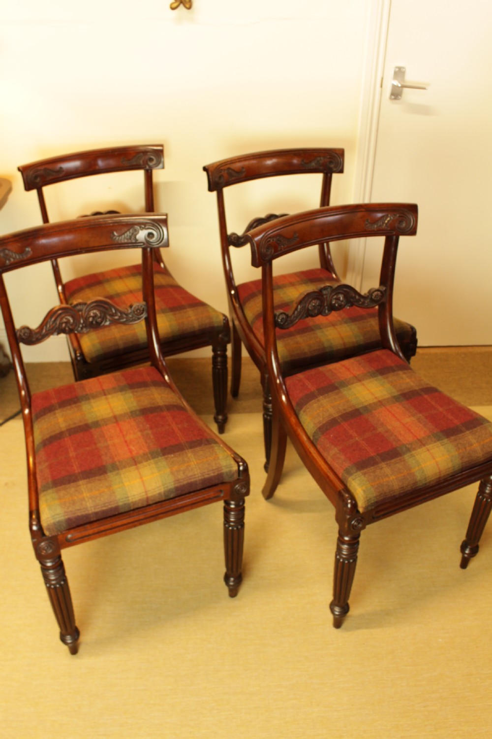 Set Of Four Regency Period Mahogany Dining Chairs  View IX