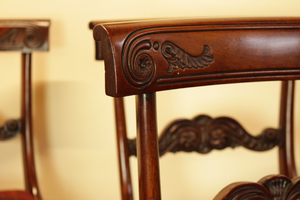 Set Of Four Regency Period Mahogany Dining Chairs  View XI