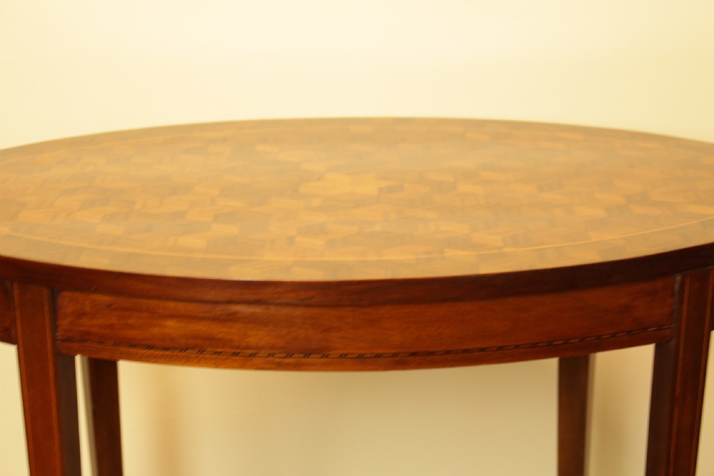 A French Oval Marquetry Table  View IX