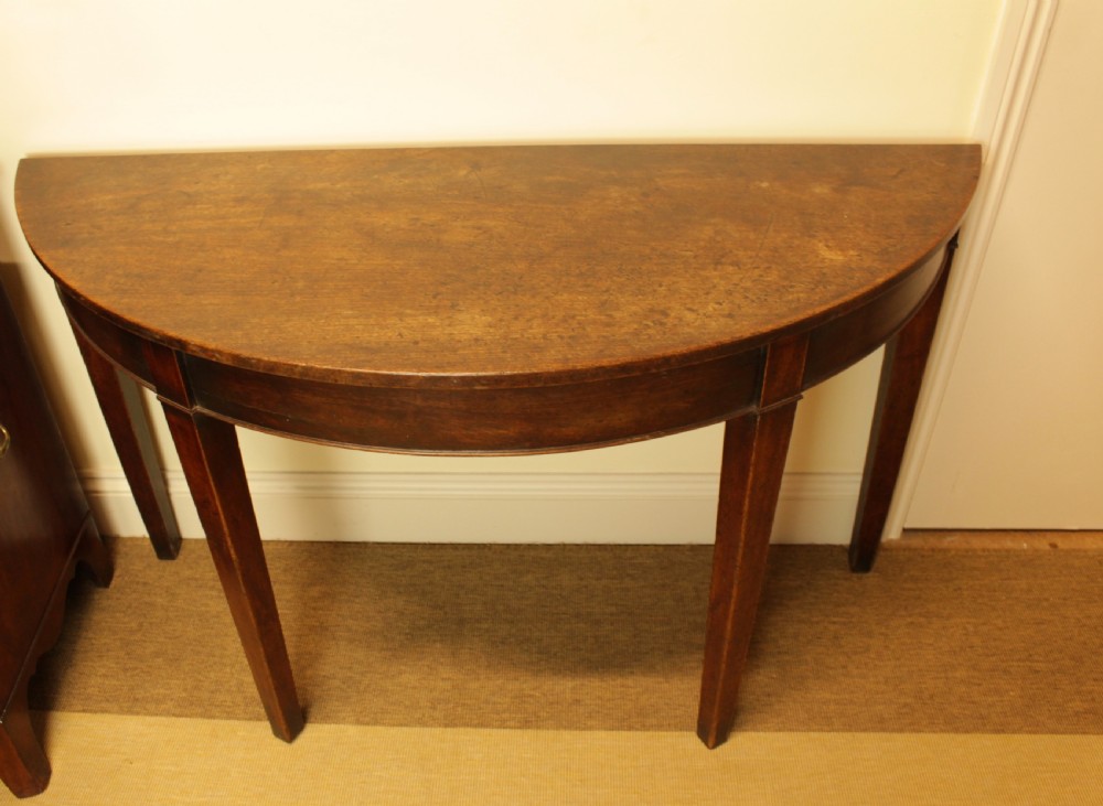 A Georgian Mahogany Demi Lune Table  View VI