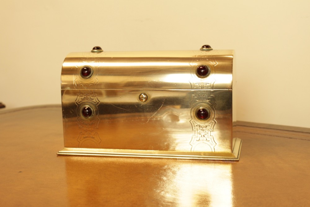 A Brass And Cabochon Desk Tidy   View VI