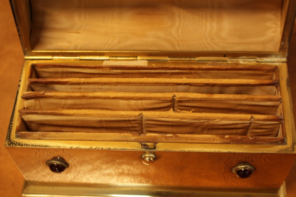 A Brass And Cabochon Desk Tidy   View VIII