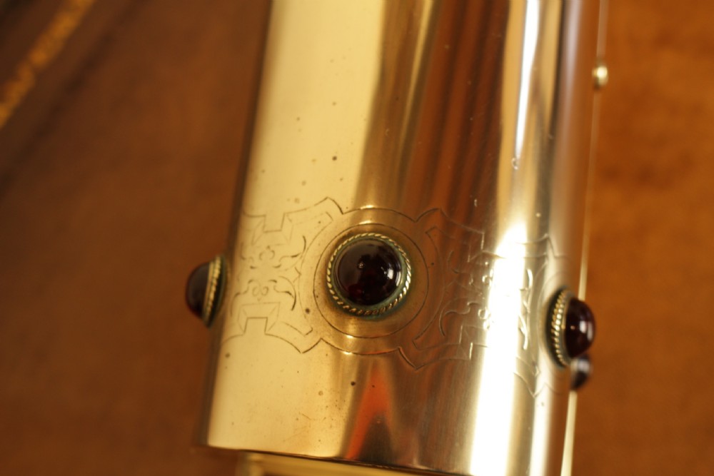 A Brass And Cabochon Desk Tidy   View XII