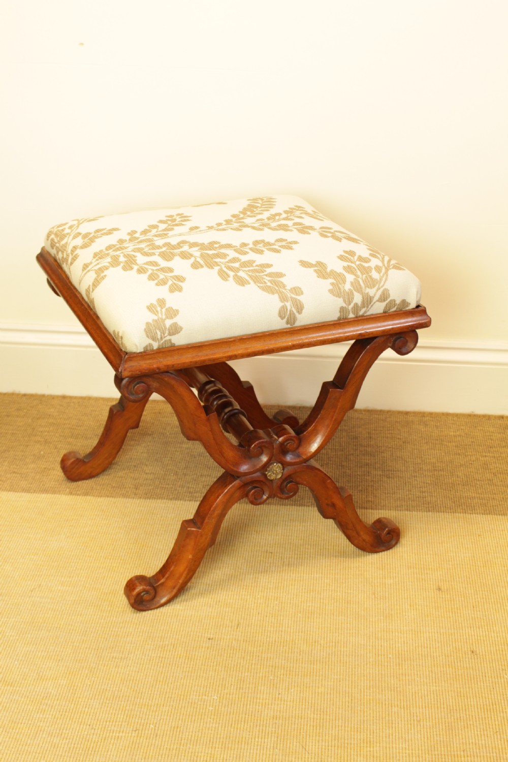 A Walnut X Frame Stool View III