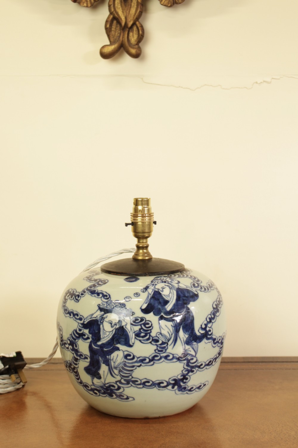 A 19th C. Chinese Pot Table Lamp 