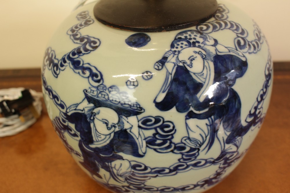 A 19th C. Chinese Pot Table Lamp  View V