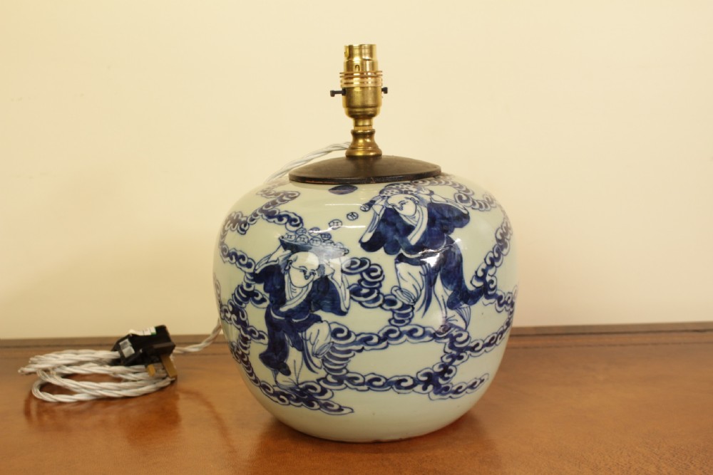 A 19th C. Chinese Pot Table Lamp  View VI