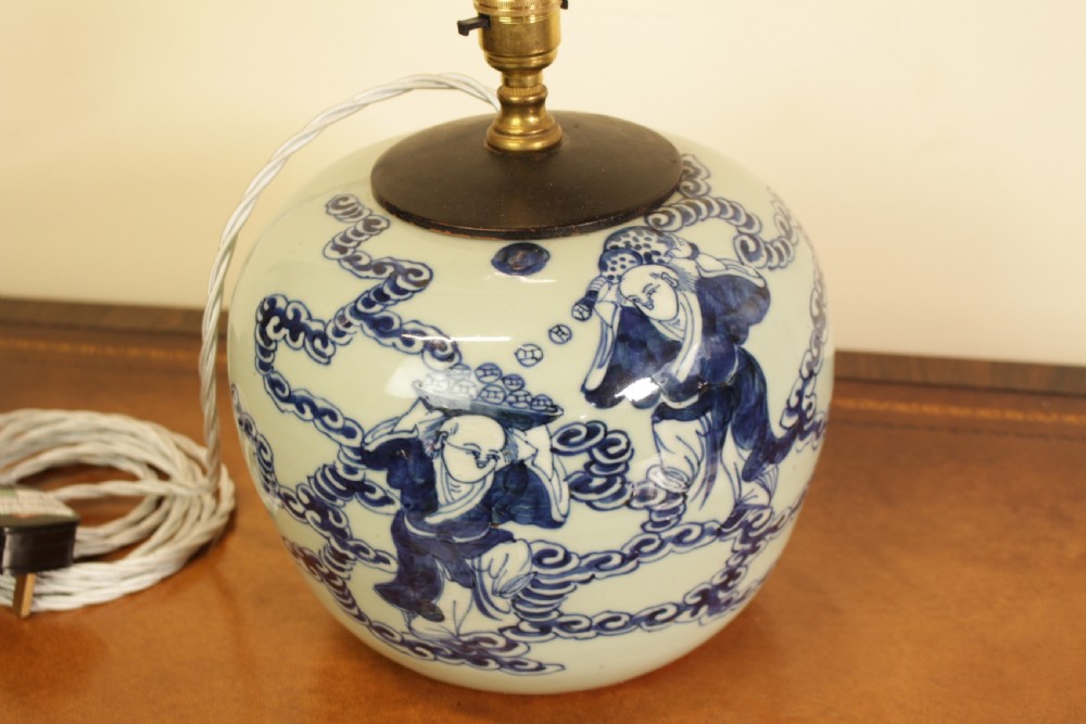 A 19th C. Chinese Pot Table Lamp  View VII
