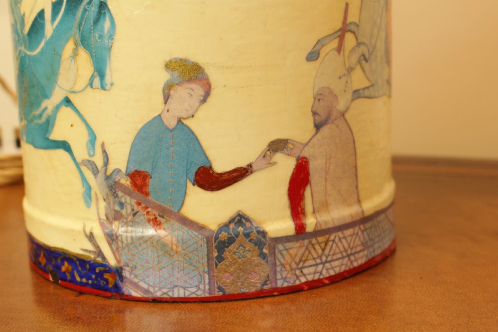 A Persian Container Converted To A Table Lamp   View II