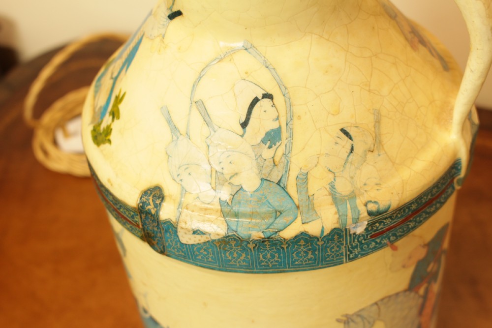 A Persian Container Converted To A Table Lamp   View VIII