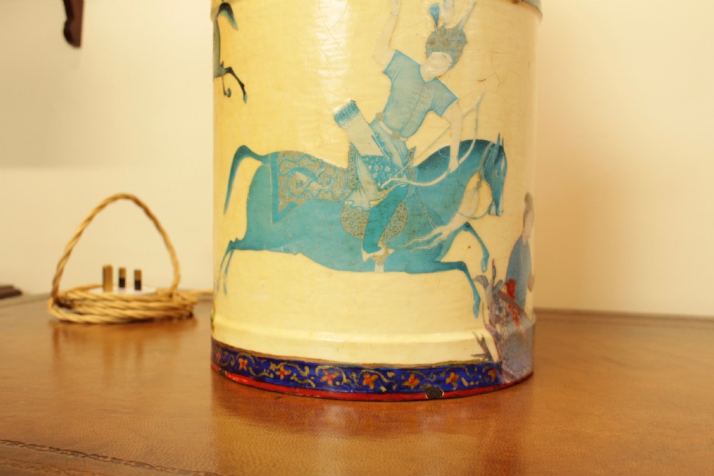 A Persian Container Converted To A Table Lamp   View IX