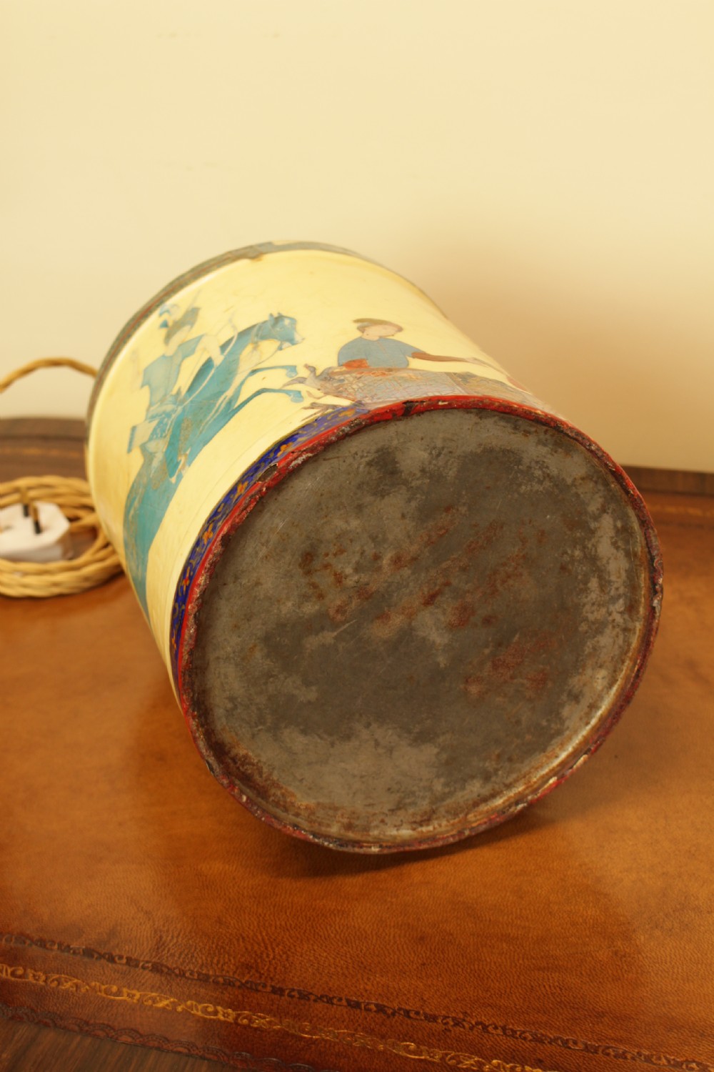 A Persian Container Converted To A Table Lamp   View X