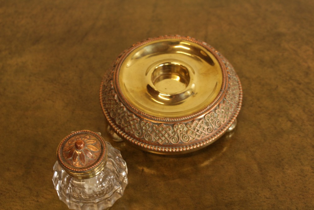 A 19th Copper on Brass Inkwell View IV