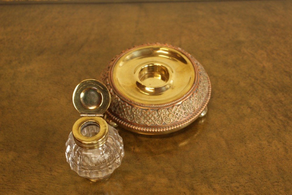 A 19th Copper on Brass Inkwell View V