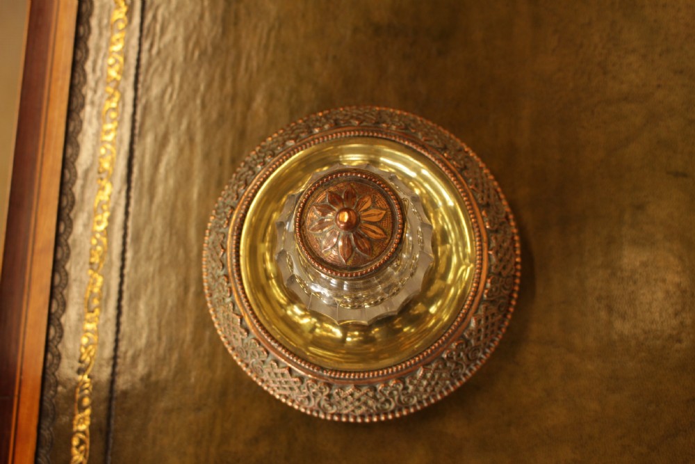 A 19th Copper on Brass Inkwell View VII