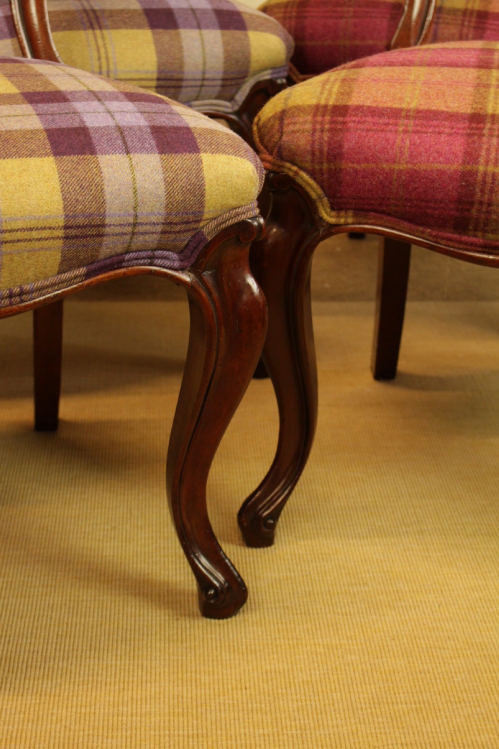 A Set Four Scottish Solid Mahogany Dining Chairs  View II