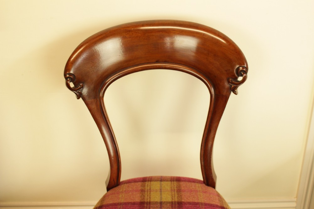 A Set Four Scottish Solid Mahogany Dining Chairs  View III
