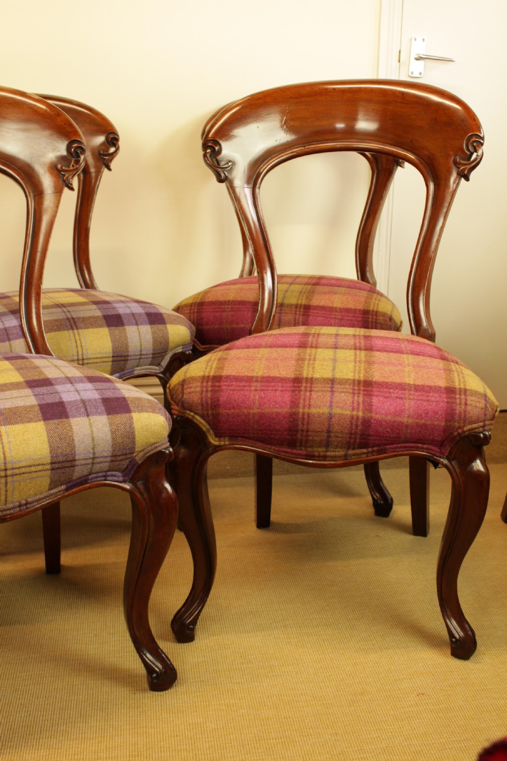A Set Four Scottish Solid Mahogany Dining Chairs  View IV