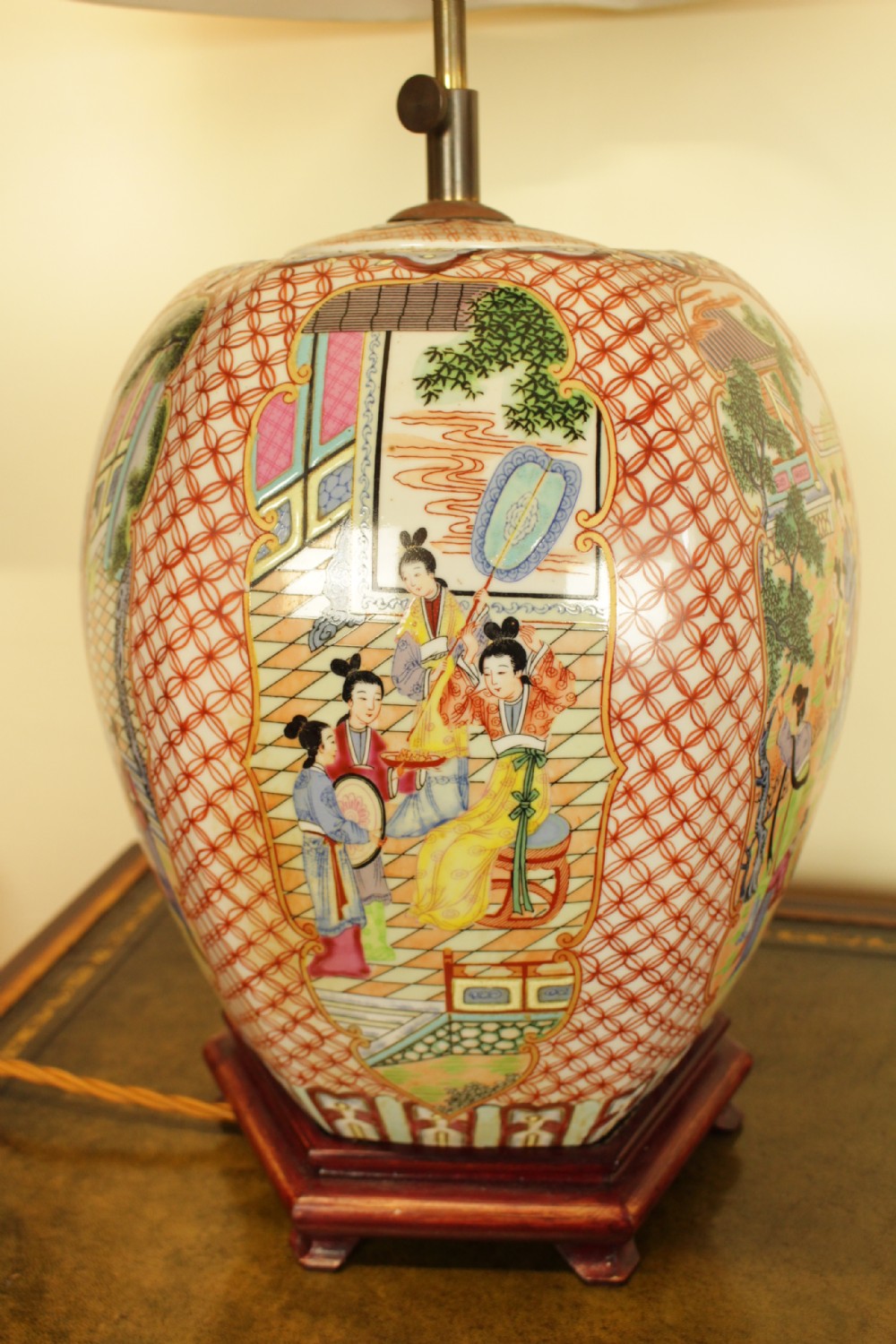 A Chinese Hexagon Table Lamp  View V