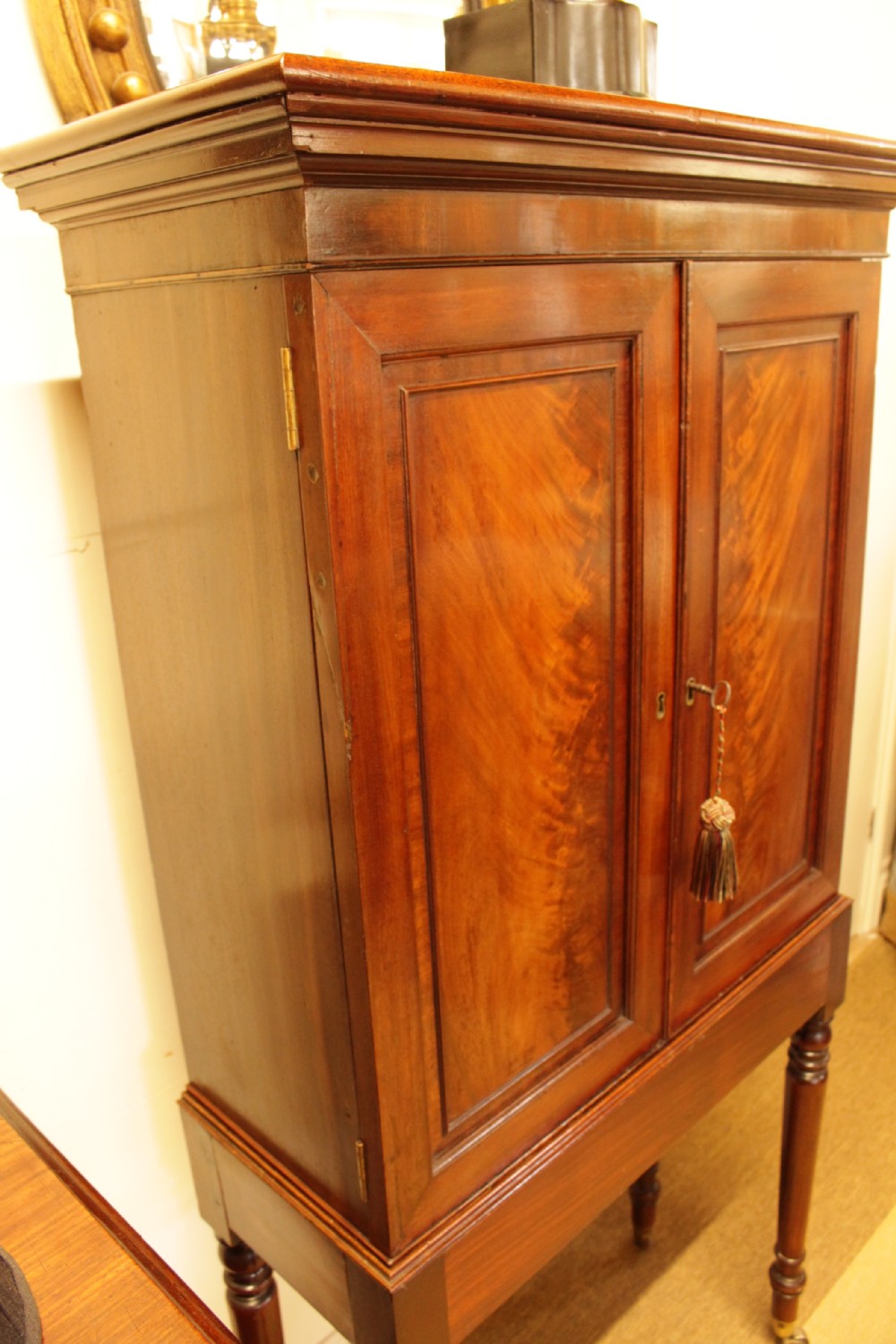 A Georgian Mahogany Cabinet On Stand  View VI